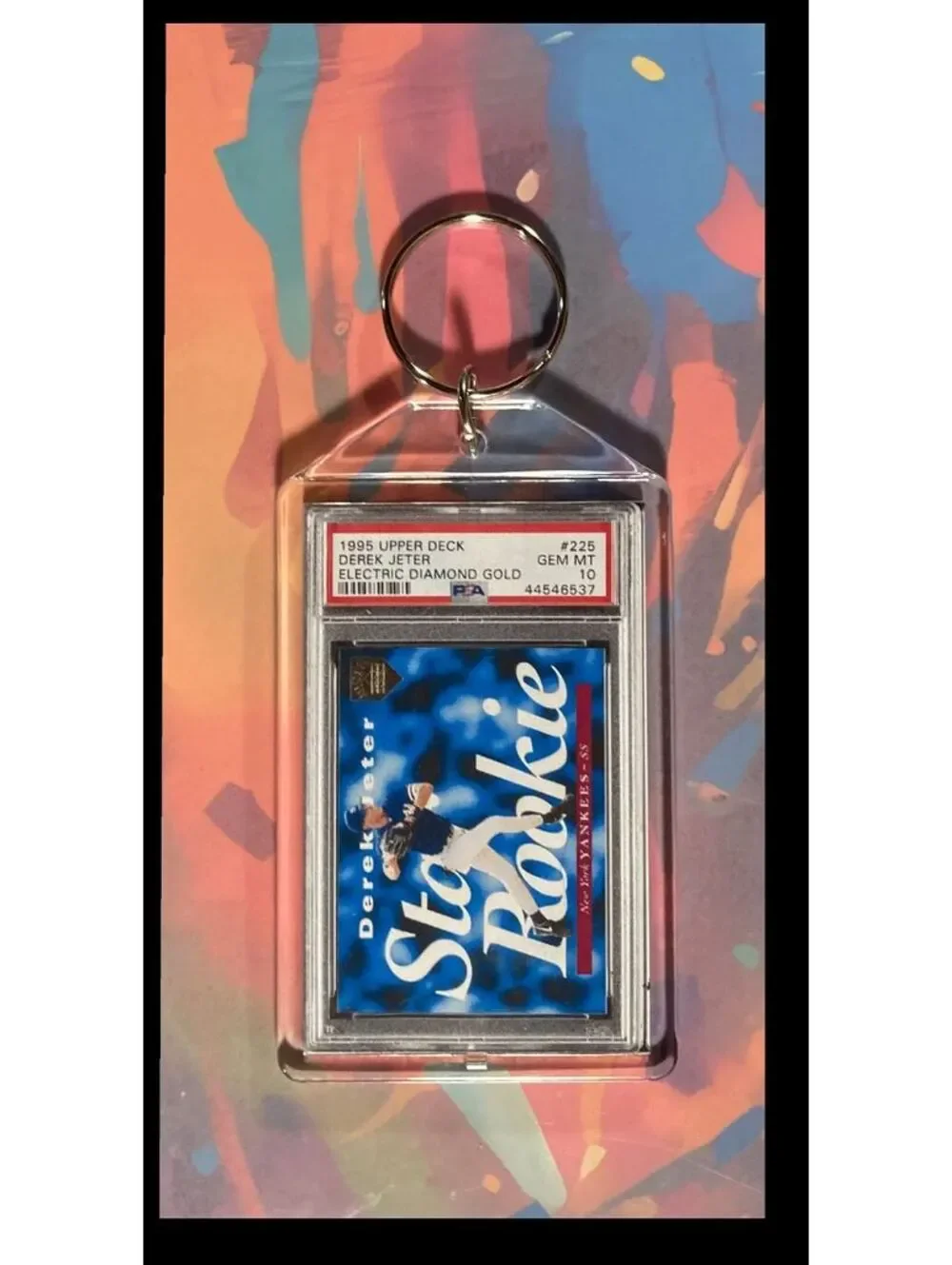3012 Derek Jeter 1995 UD Diamond Gold  Custom Keychain Great Gift